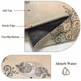 thumbnail image 6 of Vintage Bees Crowns Area Rugs 4'x6', Washable Small Throw Rugs for Office Bathroom, Rustic Leaves Rings Brown Gradient Indoor Outdoor Rug Non-Slip Low Pile Carpet Runner Reversible Floor Mats, 6 of 8