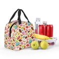 thumbnail image 6 of Defioc Color Donut Print Lunch Box,Lunch Bag for Women Men Reusable Insulated Lunch Tote for Work/Office/Picnic/Travel, 6 of 6