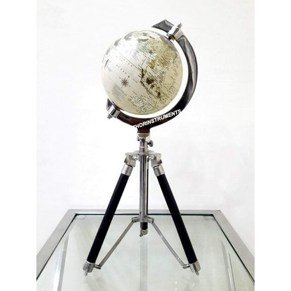 Nautical Table Decorative Globe with Tripod Stand World Map Globe Desktop