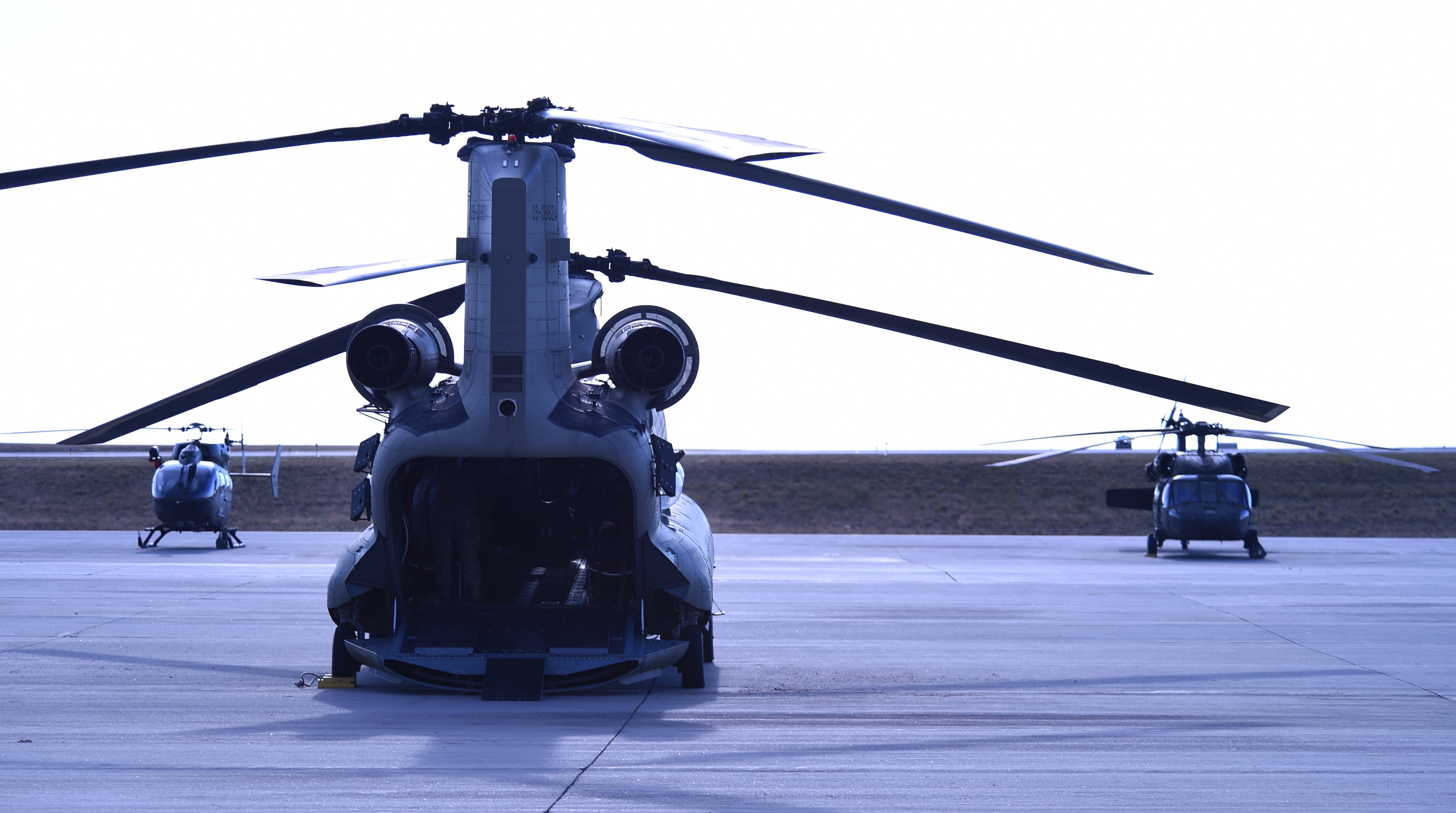 LAMINATED POSTER A CH-47 Chinook helicopter, a UH-60 Black Hawk ...
