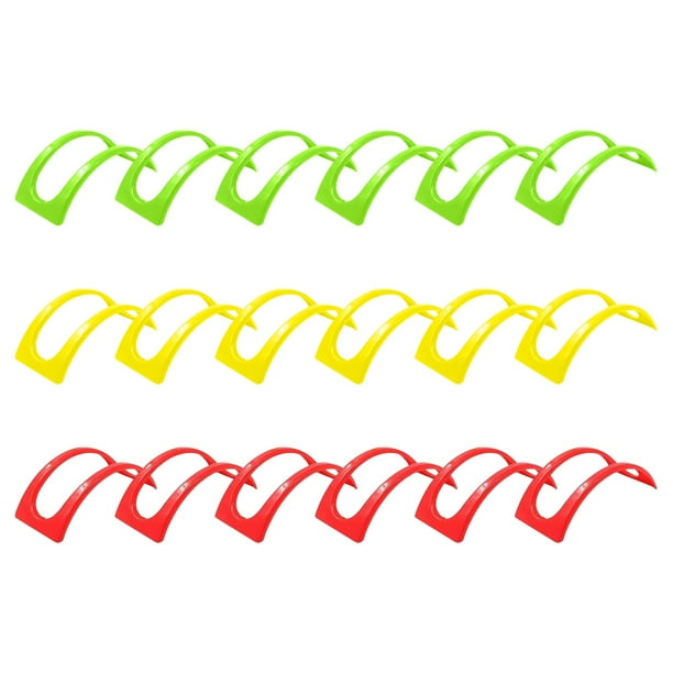 Juego de soportes mexicanos, 3 colores, 3 piezas por color, 18 piezas en total. Soporte único para tortillas chips y mucho más. Accesorio de cocina duradero y versátil.