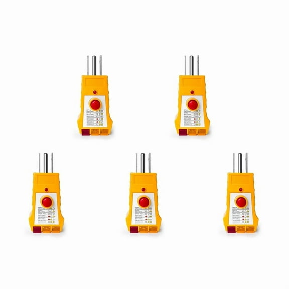 5X Outlet Tester for Grounding Products, Outlet Tester with GFCI, Electrical Receptacle Tester, Plug Tester,USplug