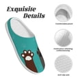 thumbnail image 5 of Yiaed Cute Cat Paw And Dog Print Slippers Fuzzy Warm Cozy Slippers Non Slip House Slippers For Indoor Outdoor Slippers House Slippers-46/47, 5 of 7