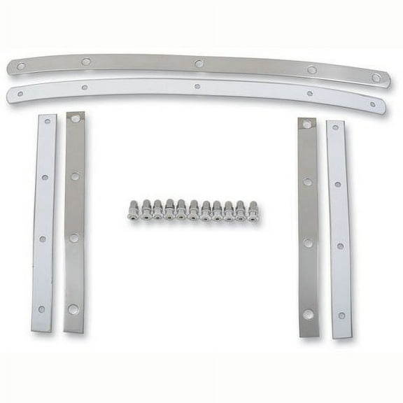 Memphis Shades MEM0913 11-Bolts Windshield Straps Polished For Harley-David