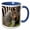 Blue/White, variant on 3drose, Burchells Zebra Foal, Kruger Np, South Africa, 11oz Mug