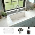 thumbnail image 3 of Karran Usa QU-712-WH-PK1 Quartz Qu 32" Undermount Single Basin Quartz Composite Kitchen, 3 of 5