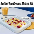thumbnail image 2 of FYHALE Ice Cream Roller Maker, At-Home Rolled Ice Cream Maker Kit, Instant Rolled Ice Cream Tray with 2 Scrapers, DIY Freezy Bake Ice Cream Maker, Soft Serve, Slushies, Frozen Yogurt (Pink), 2 of 7