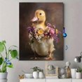 thumbnail image 4 of Cute Duckling with Flowers Canvas Print, Wall Art for Living Room Bedroom Nursery Bathroom Kitchen Home, 4 of 8