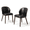 Black, variant on Garvee Modern Dining Chairs Set of 2 with Back, Linen Fabric Upholstered Kitchen Side Chairs, Gray