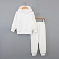 thumbnail image 6 of Gibobby Toddler Boy Clothes Fall Winter Outfit Boys Winter Warm Outfit Set 2Pcs Plaid Outfits Top + Pants Set Home Wear Kids Clothing(7-8 Years,White), 6 of 9