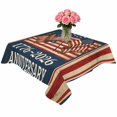 thumbnail image 2 of American Flag Year Anniversary Table Cloth Waterproof Tablecloths, USA Flag Vintage Tablecloth Dining Table Cover for Kitchen Party Tabletop Outdoor, Square Tablecloth 60x60 Inch, 2 of 9