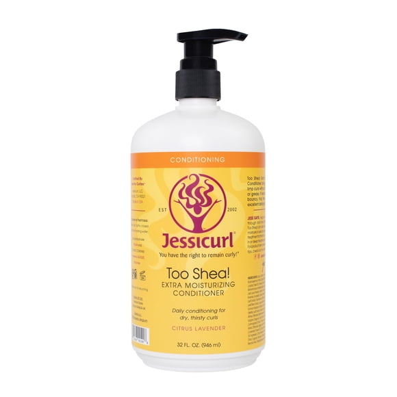 ¡Jessicurl también es karité! Acondicionador extra hidratante para cabello rizado Lavanda cítrica 32 Fl oz. Acondicionador sin enjuague para cabello seco Productos para el cabello antiencrespamiento
