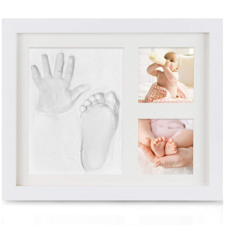 Baby Hand and Footprint Kit, Newborn Keepsake for Registry, Wooden Photo  Frame, Baby footprint Kit Decorations for Room or Nursery Decor 