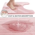 thumbnail image 2 of LAICAIW Memory Foam Toilet Bath Mat U-Shaped, Soft and Comfortable, Super Water Absorption, Non-Slip, Thick, Machine Wash and Easier to Dry for Bathroom Commode Contour Rug, 24 X 24 Inches, Soft Pin, 2 of 7