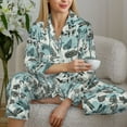 thumbnail image 6 of Balery Flowers In Vintage Pattern Pajama Sets for Women Long Sleeve 2 Piece Sleepwear Loungewear Sets Soft PJ's with Pockets Long Sleeve Comfy Pj Sets-Small, 6 of 7