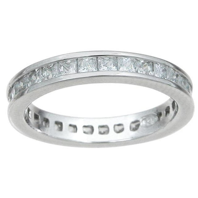 Sterling Couture r6741 925 Sterling Silver Eternity Stackable Ring - Size 5