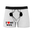 thumbnail image 5 of KHONTS Personalized Men's Funny Face Boxer Your Photo on Custom Underwear for Men I Love My Wife White XXL, 5 of 6