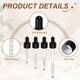 thumbnail image 4 of Goteros de vidrio Uxcell, 10 piezas, tapa de cierre para líquidos con marca de medición para botellas de vidrio de 15 ml, 4 of 6