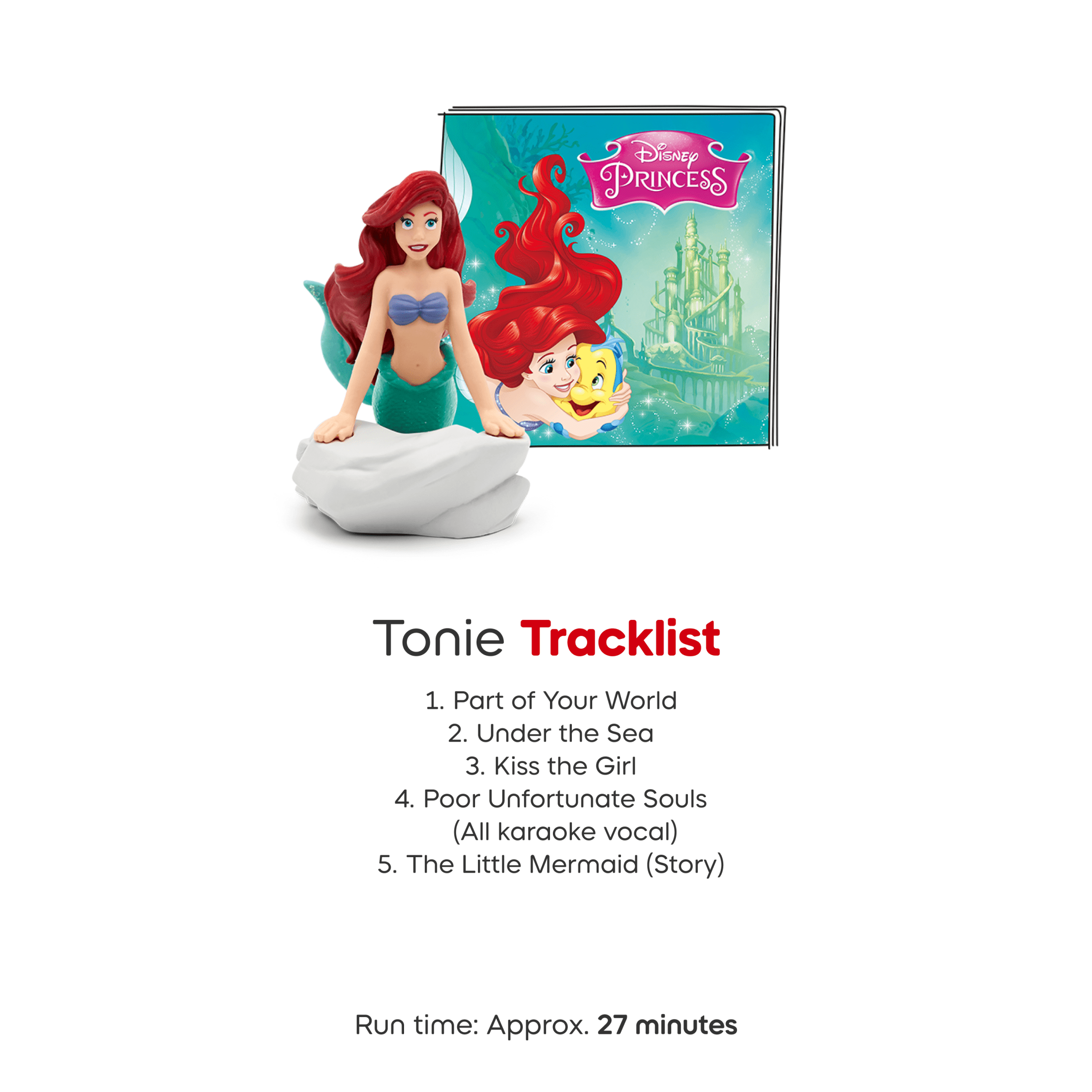 tonies Ariel from Disney's The Little Mermaid Audio Toy Figurine, Age Group 3+