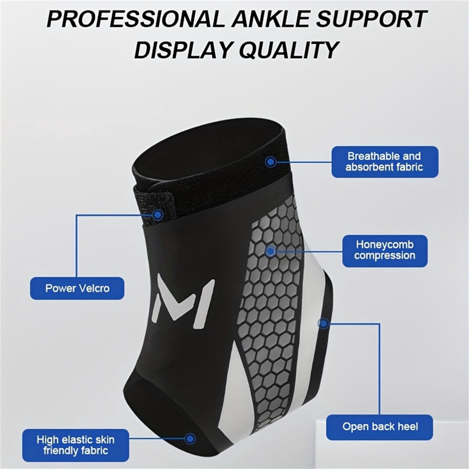 3 Pair Ankle Brace Compression Support Stabilizer for Adults, Ankle Support with Adjustable Wrap for Sports Training & Daily, Breathable Neoprene Sleeve Sports Brace, Lightweight - Green+Purple+Gray