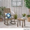 thumbnail image 4 of Noble House Arcadia Outdoor Acacia Wood Rocking Chair and Side Table Set Gray, 4 of 4