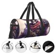 thumbnail image 3 of Fotbe Cool Skull Cowboy Bolsa Deportiva de Lona Plegable con Estampado, Bolsa de Gimnasio con Bolsillo Seco/Húmedo, Bolsa de Viaje Ultraligera de Gran Capacidad, 3 of 6