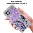 thumbnail image 4 of LG K92 5G Phone Case, Rosebono Hybrid Bling Glitter Sparkle Epoxy Graphic Marble Colorful Silicone Skin Cover Armor Case for LG K92 5G (Purple), 4 of 6