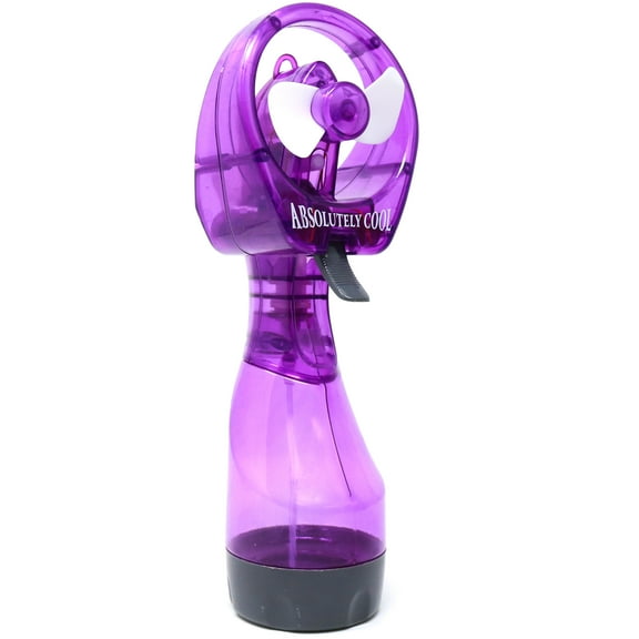 Retailery Portable Battery Operated Water Misting Cooling Fan Spray Bottle, Purple