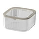 thumbnail image 2 of Mini Desktop Trash Can | Press-Lid Desk Organizer Garbage Basket | Plastic Compact Sundry Storage Bin | Flip Top Lid, Divided Sections, Tidy Container | White or Gray | 6x6x3.2in or 6x6x5.5in | 1, 2 of 6