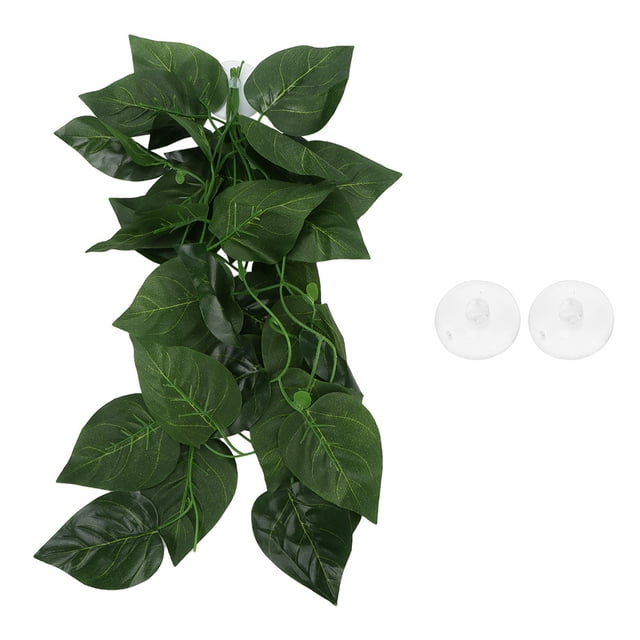 Planta de simulación de reptiles, paisajismo decorativo, enredadera falsa para reptiles, caja de selva tropical, hoja de hilo dorado NFF‑82