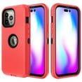 thumbnail image 4 of Xhy iPhone 14 Pro Max Case with Screen Protector Military Grade Heavy Duty Protection 3 in 1 Shockproof Armor Rugged Durable Detachable for iPhone 14 Pro Max 6.7 inch 2022 Phone - Red+Black, 4 of 6