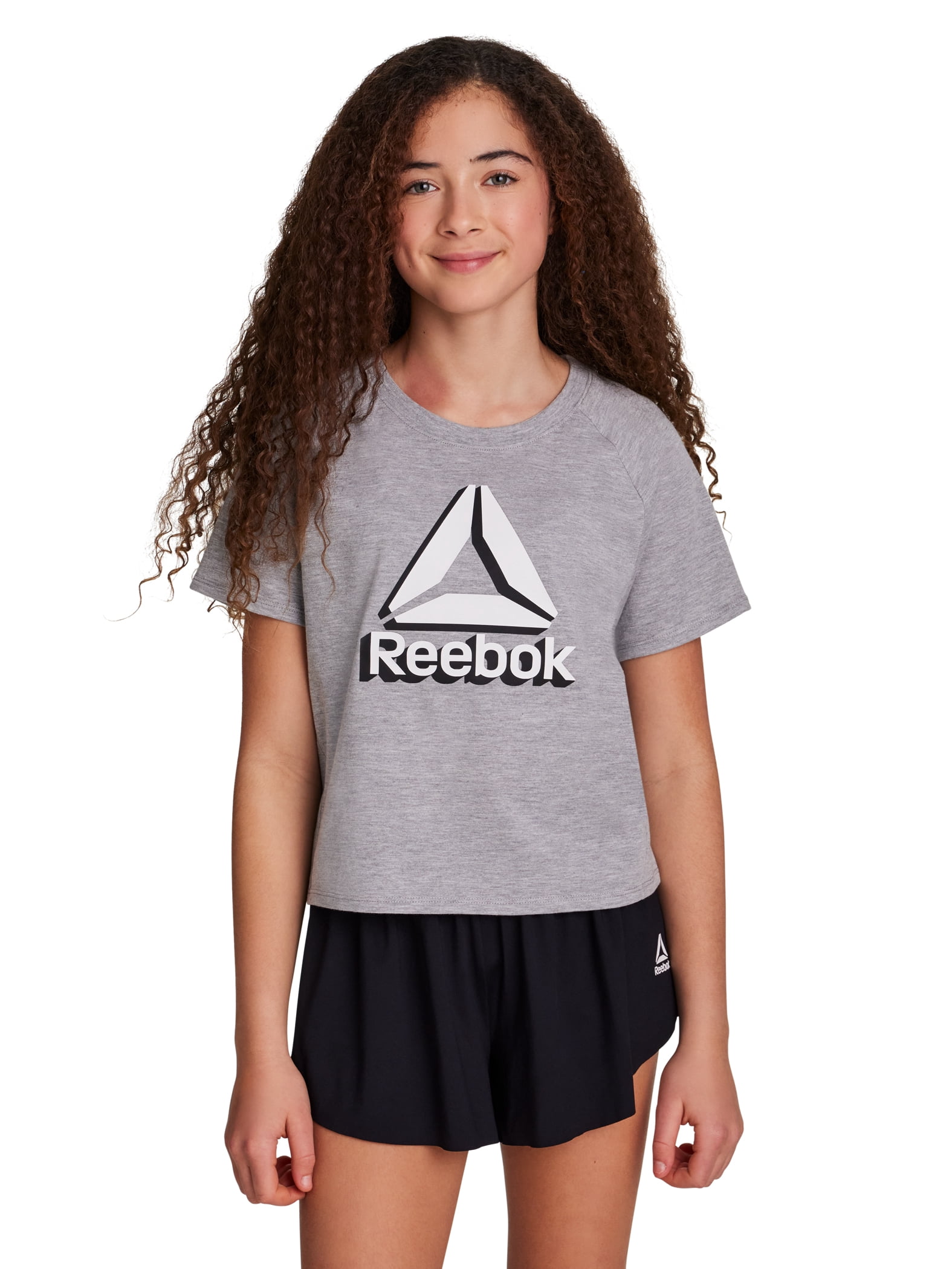 Reebok Girl's Athletic T-Shirt & Flutter Short, 2-Piece Set, Sizes 4-18