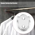 thumbnail image 2 of (19mm) Paquete De 2 Tringle Rideau De Douche Soporte De Tringle Bride En Alliage De Zinc, Soporte De Garde-robe, Soporte De Tringle Rideau De Do, 2 of 5