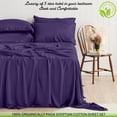 thumbnail image 3 of Real 800 Thread Count, 100% Organic natural Cotton, 8" Deep Pocket Sheet Set [40" X 75"] RV-Twin Size, Plum, 3 of 8