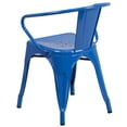 thumbnail image 4 of Bowery Hill Metal Stackable Dining Arm Chair in Blue, 4 of 6
