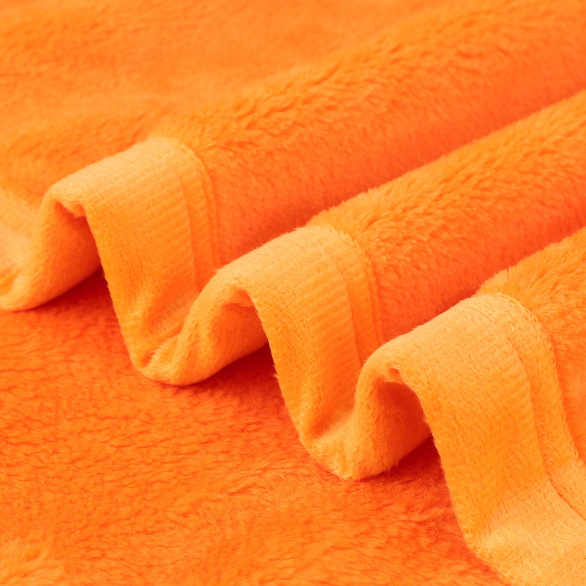 Unique Bargains Flannel Fleece Blanket Soft Wide Hemmed 30"x40" Orange