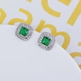 thumbnail image 3 of Aretes Broquel Para Dama Con Esmeralda Swarovski Oro 14k Lam blanco Unitalla, 3 of 3