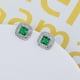 thumbnail image 3 of Aretes Broquel Para Dama Con Esmeralda Swarovski Oro 14k Lam blanco Unitalla, 3 of 3