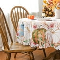 thumbnail image 4 of Fall Tablecloth, Fall Decorations for Home Waterproof Pumpkin Decor Fall Decor Watercolor Thanksgiving Holiday Decor Scallop Edge Table Cover Party Dining Table Decorations 60 Inch Diameter, Round, 4 of 7