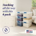 thumbnail image 2 of Homz 66 Quart Strong Modular Stackable Storage Containers, Clear, 6 Pack, 2 of 8