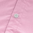 thumbnail image 5 of Lumtrix Men's Linen Shirts Casual Button Down Long Sleeve Shirt Solid Collar Summer Beach Shirts Big and Tall Dress Shirts Pink M, 5 of 6
