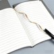 thumbnail image 5 of Cuaderno de cuero sintético Diario A5 128 hojas Papel blanco grueso • Anillos metálicos de carpeta • Cubierta con hebilla con parche • Planificador de escritura de viajes para oficinas de negocios, 5 of 6