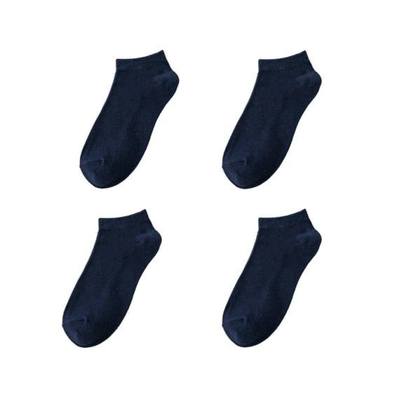 AUQ 4Pair Barre Socks,Cotton Ankle Socks for Women,Calcetines Para Mujer,Blue