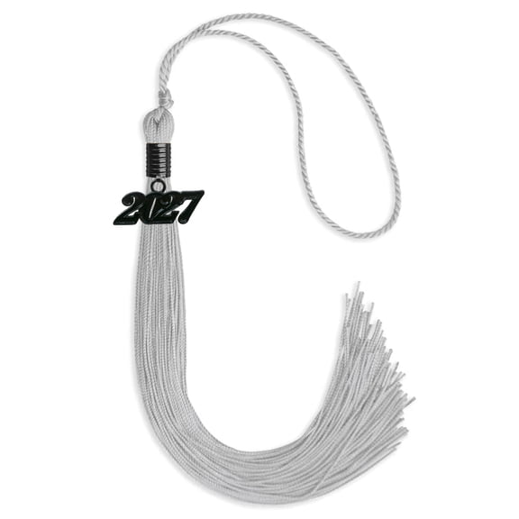 Endea Graduation Silver Graduation Tassel with Black Date Drop