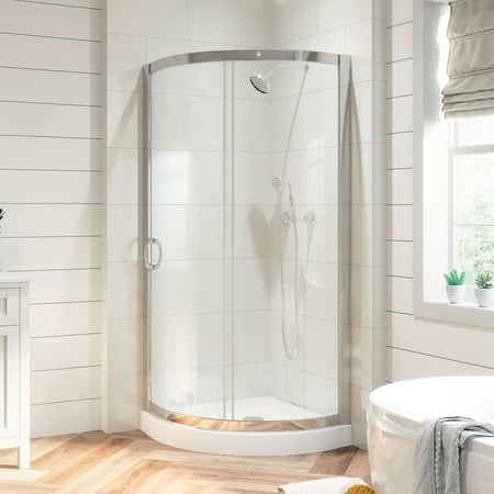 UPC 828796000062 product image for Ove Decors Breeze 32 in x 32 in x 77 in H Curved Corner Shower with Clear Glass  | upcitemdb.com