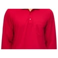 thumbnail image 4 of CORE365 88192P Men's Pinnacle Performance Long Sleeve Piqué Polo with Pocket-Classic Red-3XL, 4 of 4