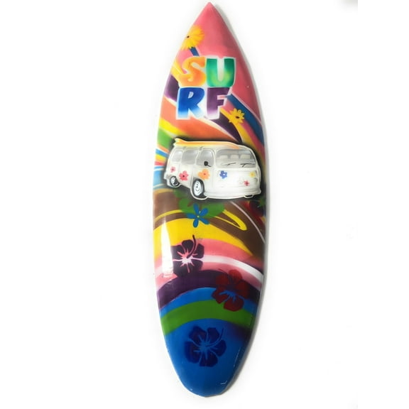 Surfboard w/ VW Van 70's Style 20" - Surf Hawaii - Trophy | #lea05m50