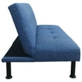 thumbnail image 4 of Convertible Futon Sofa Bed Linen Loveseat Adjustable Sleeper Sofa Couch for Living Room Small Apartment,Blue, 4 of 6