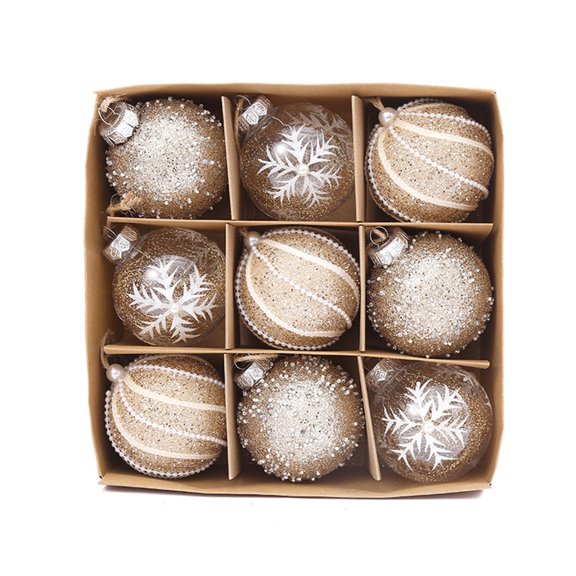 Christmas Ball Ornaments 9pcs 3.15 Inch Champagne Balls for Christmas Tree Decor Shatterproof for Holiday Wedding Party Gifts Christmas Tree Ornaments Decorative Hanging Ball Ornaments Party Supplies