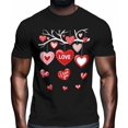thumbnail image 2 of Camisetas para hombre, camisetas casuales de manga corta con diseño de corazón y rama de árbol, camisetas gráficas para hombre, 2 of 8